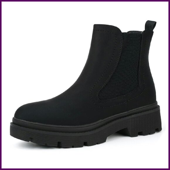 Women's Chelsea Boots Low Heel Elastic Ankle Boots Size 10
